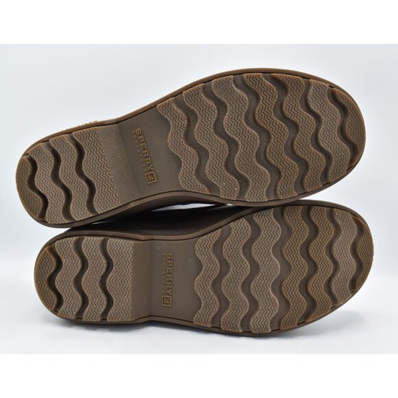 Sperry Mens Size 10 Saltwater Brown Navy Water-Resistant Wax Chukka Duck Boots - Picture 8 of 10